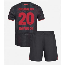 Dětské fotbalový komplet Bayer Leverkusen Alejandro Grimaldo #20 Domácí košile 2025-26 Krátkým Rukávem